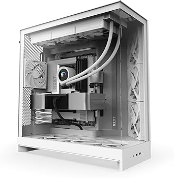 y*e様 NZXT H9 FLOW White NZXT H9 Flow Dual-Chamber ATX Mid-Tower Airflow Computer Case